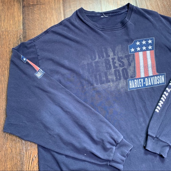 Harley David Rugged Ripped Long Sleeve Shirt XL - Picture 3 of 9